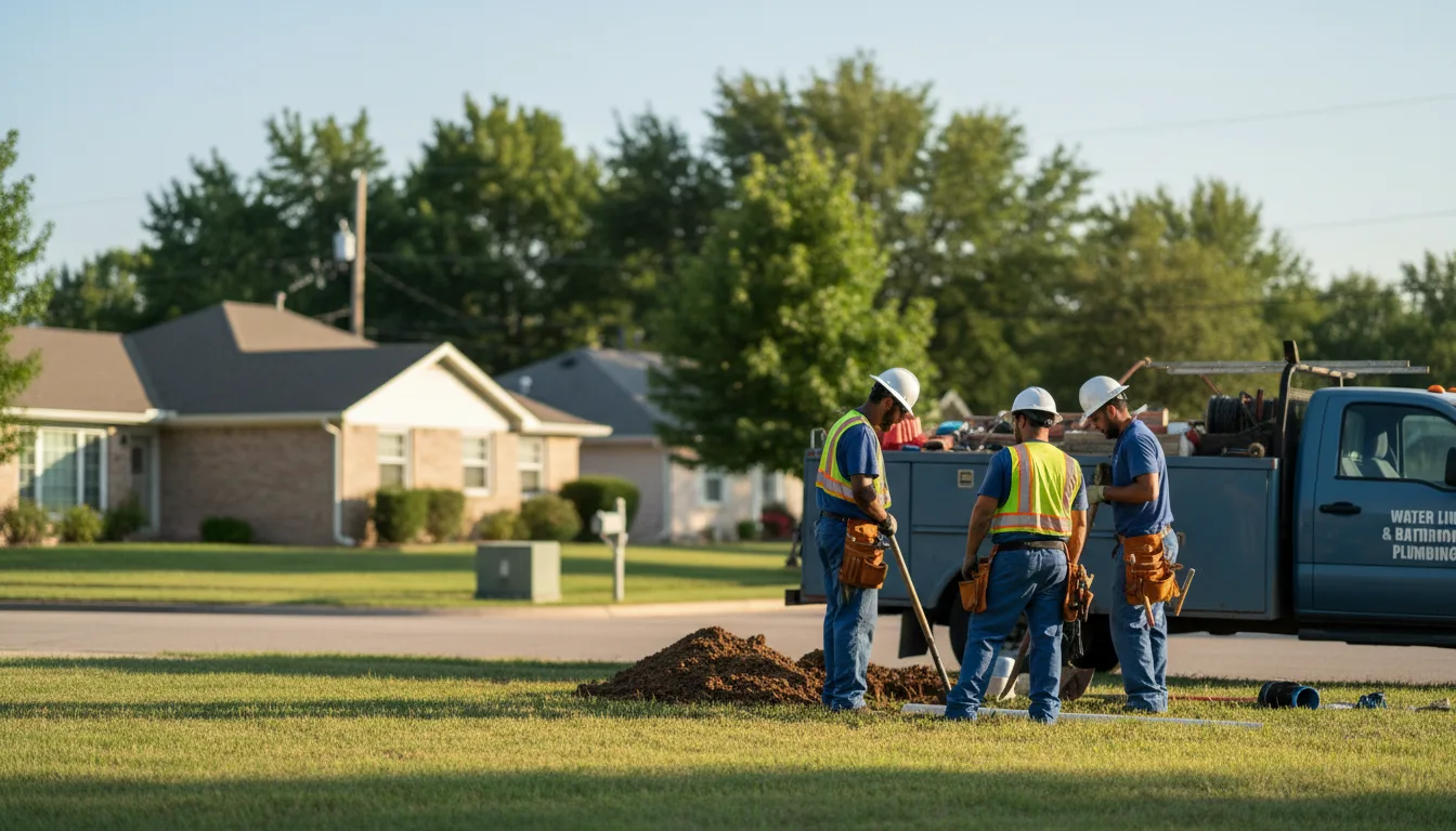 Residential water line and bathroom plumbing service in Adolphus, KY